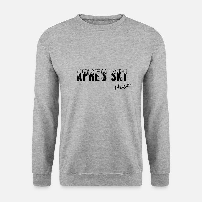 Apres Skihase - Unisex Pullover - Weißgrau meliert