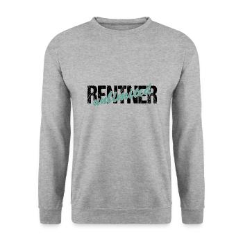 Endliche Rentner unlimited ab 2025 - Unisex Pullover - Weißgrau meliert - Vorne - Alina (178cm) & Michal (187cm)