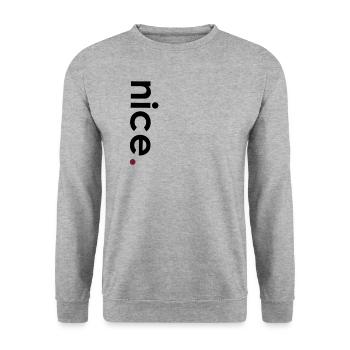 Nice vertical black - Unisex Sweatshirt - salt & pepper - Front - Alina (178cm) & Michal (187cm)