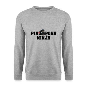 Tischtennis - Unisex Pullover - Weißgrau meliert - Vorne - Alina (178cm) & Michal (187cm)