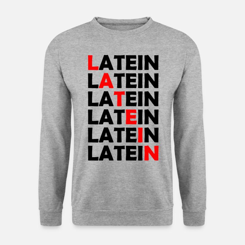 Latein Lehrer Universität Schüler studium - Unisex Pullover - Weißgrau meliert