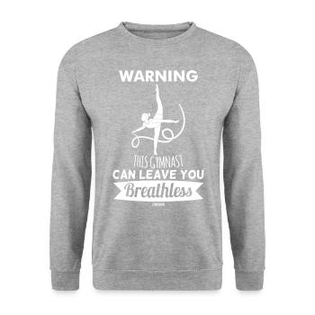 RSG rhythmische Sportgymnastik - Unisex Pullover - Weißgrau meliert - Vorne - Alina (178cm) & Michal (187cm)
