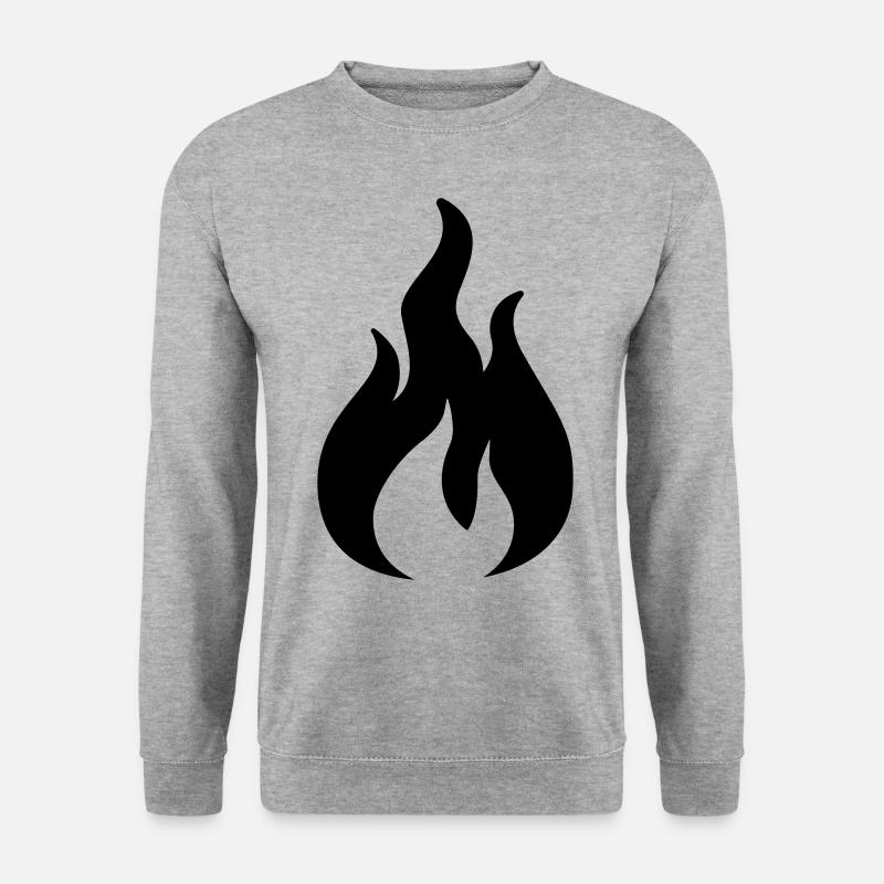Flame Symbol Fire - Unisex Sweatshirt - salt & pepper