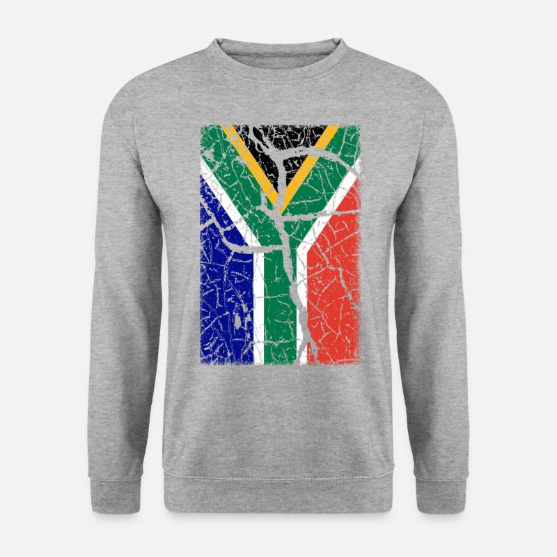 Südafrika - Unisex Pullover - Weißgrau meliert