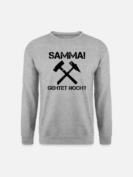 SAMMA! Gehtet noch? - Unisex Pullover - Weißgrau meliert