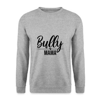 Frenchie French Bulldog Bully Mama - schwarz - Unisex Pullover - Weißgrau meliert - Vorne - Alina (178cm) & Michal (187cm)