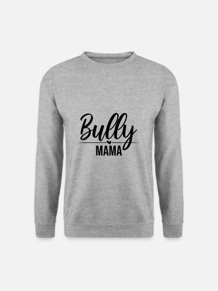 Frenchie French Bulldog Bully Mama - schwarz - Unisex Pullover - Weißgrau meliert