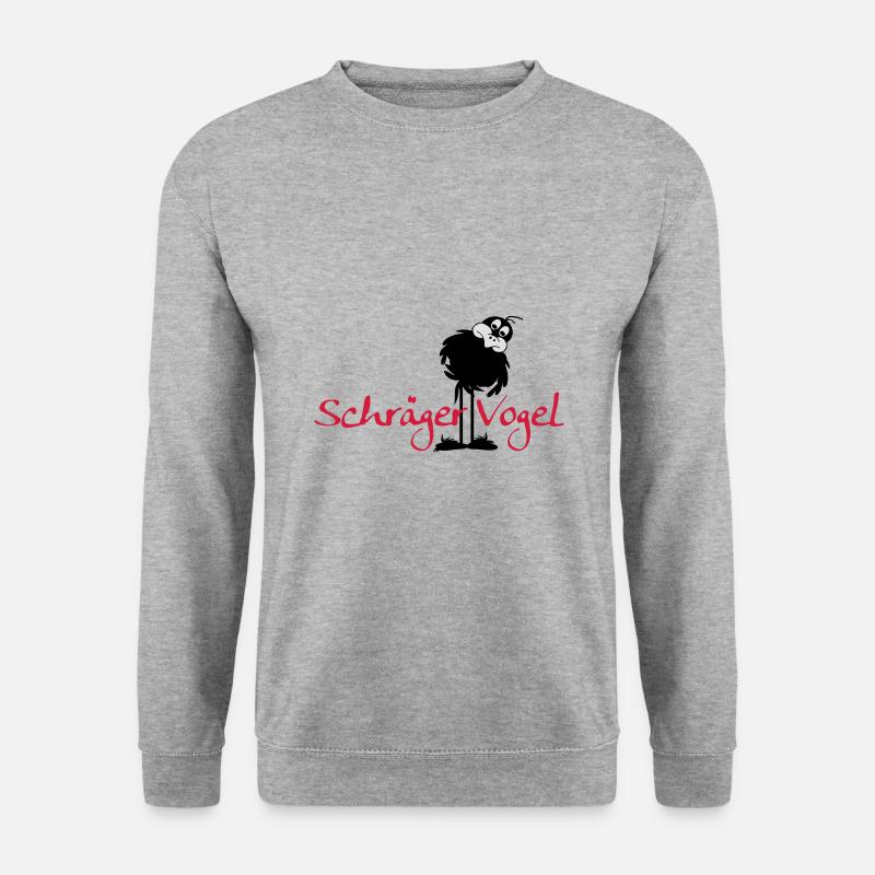 Schräger Vogel - Unisex Pullover - Weißgrau meliert