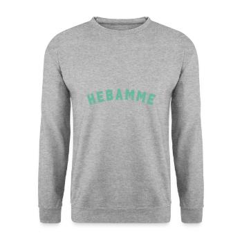 Weltbeste Hebamme / Beste Hebamme / Midwife - Unisex Pullover - Weißgrau meliert - Vorne - Alina (178cm) & Michal (187cm)