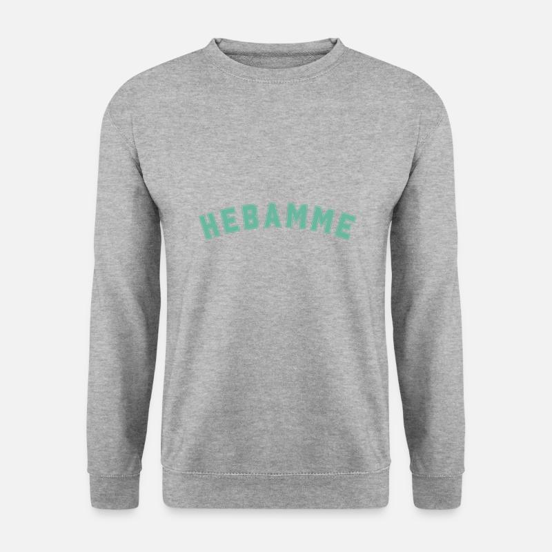 Weltbeste Hebamme / Beste Hebamme / Midwife - Unisex Pullover - Weißgrau meliert