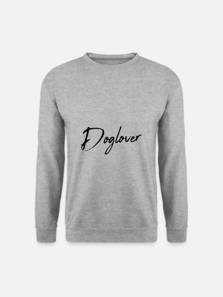 Hundeliebhaber - Doglover - Unisex Pullover - Weißgrau meliert