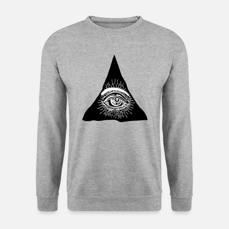 Drittes Auge - Unisex Pullover - Weißgrau meliert