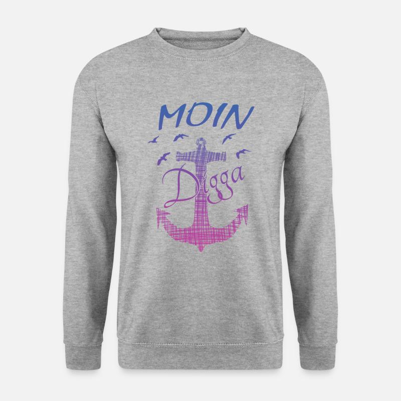 MOIN - Unisex Pullover - Weißgrau meliert