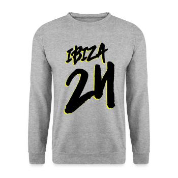 Ibiza 24 - Sweat-shirt Unisexe - gris chiné - Devant - Alina (178cm) & Michal (187cm)