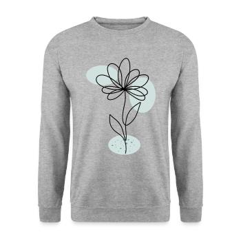 Flower boho modern art - Unisex Sweatshirt - salt & pepper - Front - Alina (178cm) & Michal (187cm)