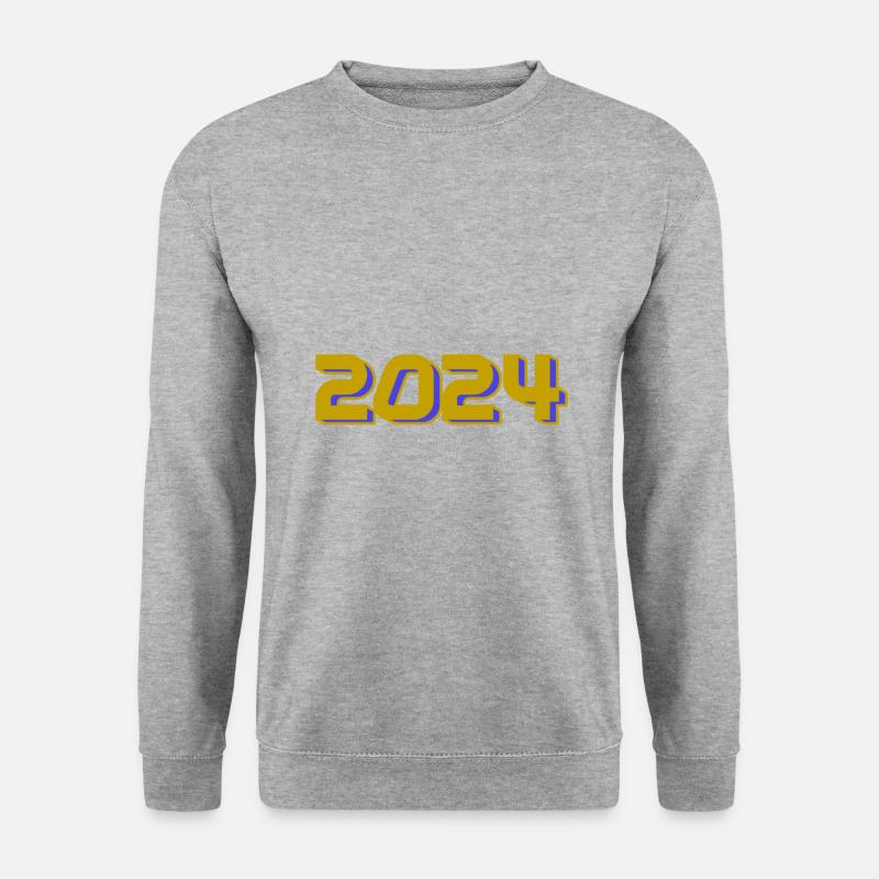2024 - Unisex Pullover - Weißgrau meliert