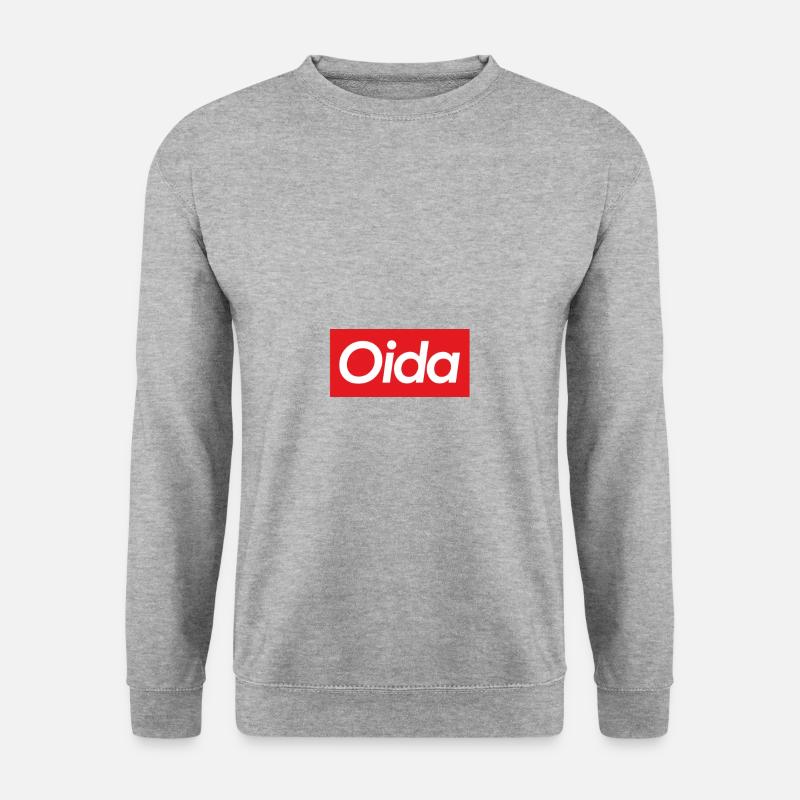 Oida Alter lustiger Spruch - Unisex Pullover - Weißgrau meliert