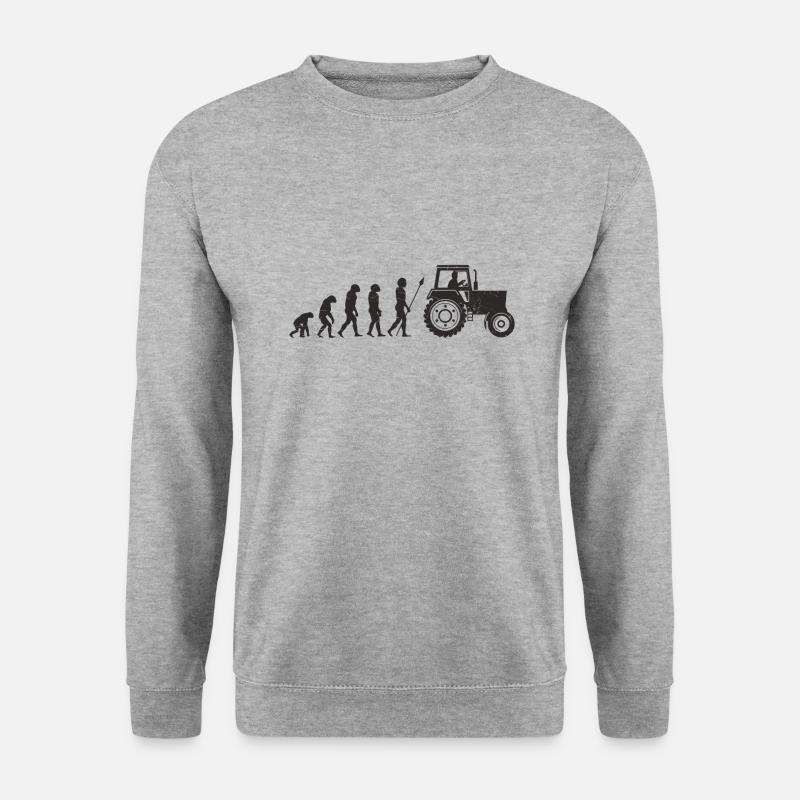 Farmer evolution - Unisex Sweatshirt - salt & pepper