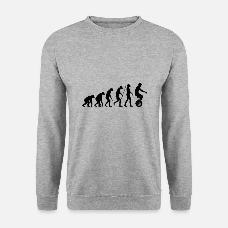 Unicycle evolution - Unisex Sweatshirt - salt & pepper