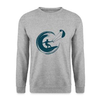 kitesurfer - Unisex Sweatshirt - salt & pepper - Front - Alina (178cm) & Michal (187cm)