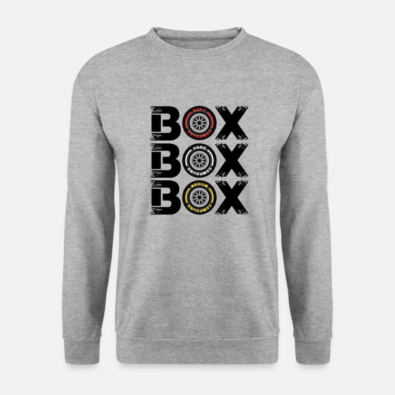 Box Box Box Grand Prix Tire Compound V2 Design - Sweat-shirt Unisexe - gris chiné