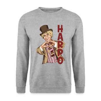 HARPO Je t’aime - Sweat-shirt Unisexe - gris chiné - Devant - Alina (178cm) & Michal (187cm)