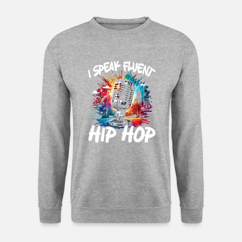 Ich Liebe Hip-hop-musik Breakdance Rap Breakdance - Unisex Pullover - Weißgrau meliert