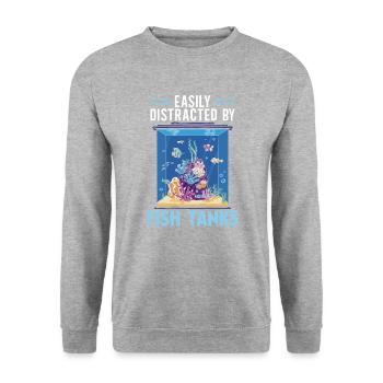Aquariophiles Aquariophiles - Sweat-shirt Unisexe - gris chiné - Devant - Alina (178cm) & Michal (187cm)