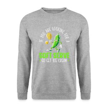 Pickleball Player Dink Sport Pickle Ball Ich Liebe - Unisex Pullover - Weißgrau meliert - Vorne - Alina (178cm) & Michal (187cm)