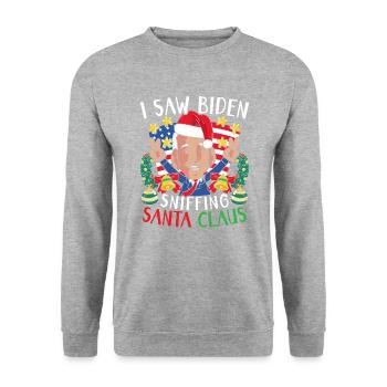 Drôle de Noël Joe - Sweat-shirt Unisexe - gris chiné - Devant - Alina (178cm) & Michal (187cm)