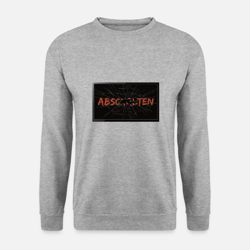 Fernseher abschalten - Unisex Pullover - Weißgrau meliert