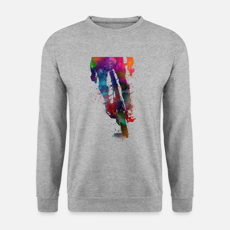 Radsport Kunst - Unisex Pullover - Weißgrau meliert
