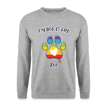 My Dog Is Gay Too - Unisex Sweatshirt - salt & pepper - Front - Alina (178cm) & Michal (187cm)