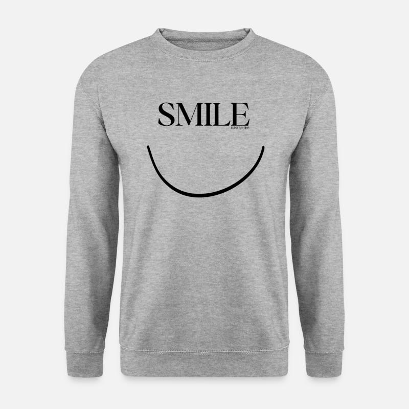 LÄCHELN - Unisex Pullover - Weißgrau meliert