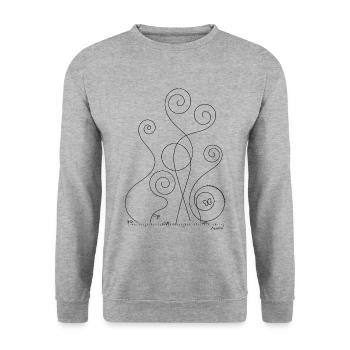 Axalea Ruler Collection 📏 - Artsy, Metric - Unisex Sweatshirt - salt & pepper - Front - Alina (178cm) & Michal (187cm)