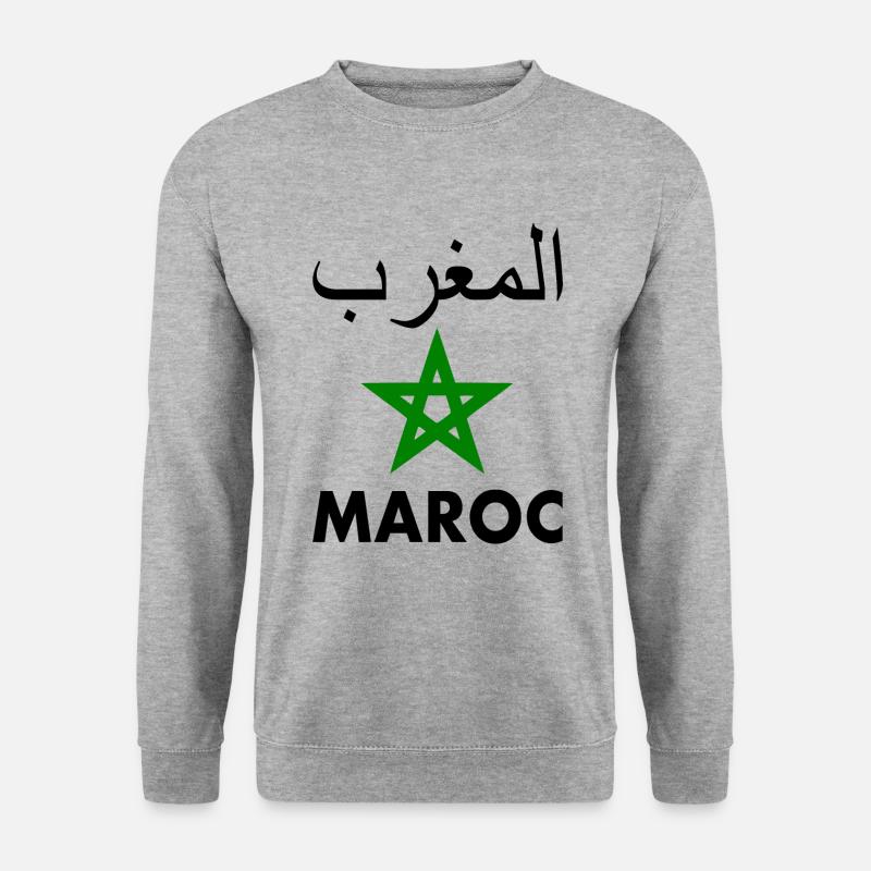 Marokko - Unisex Pullover - Weißgrau meliert