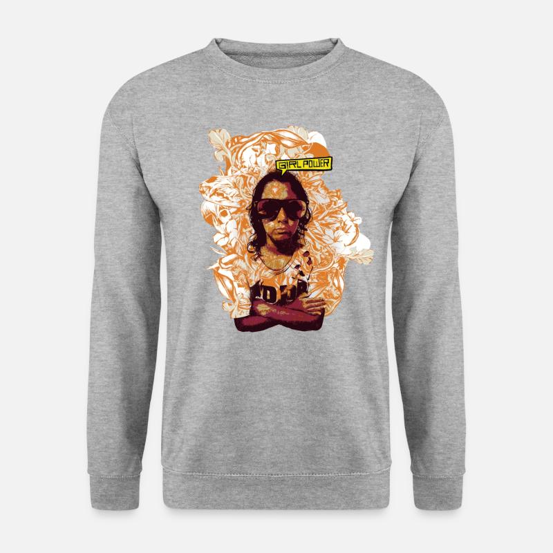 Mädchen macht - Unisex Pullover - Weißgrau meliert