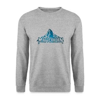 Berg Matterhorn en Suisse - Sweat-shirt Unisexe - gris chiné - Devant - Alina (178cm) & Michal (187cm)