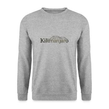 Berg Kilimanjaro Afrika Tansania - Unisex Pullover - Weißgrau meliert - Vorne - Alina (178cm) & Michal (187cm)