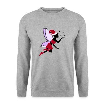 Xmas Fairy - Unisex Pullover - Weißgrau meliert - Vorne - Alina (178cm) & Michal (187cm)
