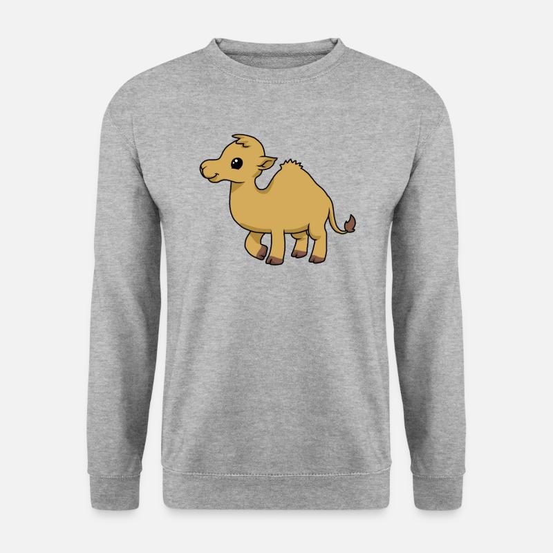 Süßes kleines Kamel - Unisex Pullover - Weißgrau meliert