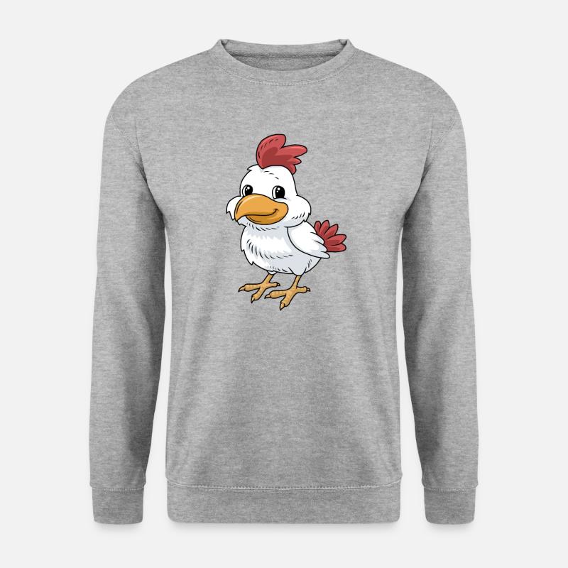 Kleines Hühnchen - Unisex Pullover - Weißgrau meliert
