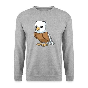 BD Adler Eagle - Sweat-shirt Unisexe - gris chiné - Devant - Alina (178cm) & Michal (187cm)