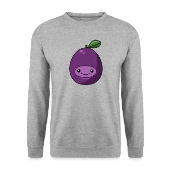 Comic Plum - Unisex Sweatshirt - salt & pepper - Front - Alina (178cm) & Michal (187cm)