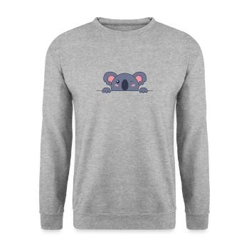 Koala se cache - Sweat-shirt Unisexe - gris chiné - Devant - Alina (178cm) & Michal (187cm)