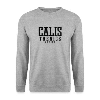 Calisthenics Addict - Unisex Sweatshirt - salt & pepper - Front - Alina (178cm) & Michal (187cm)