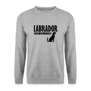 Collectionneur de merde de chien labrador - Sweat-shirt Unisexe - gris chiné - Devant - Alina (178cm) & Michal (187cm)