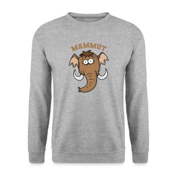 Mammoth with short trunk - Unisex Sweatshirt - salt & pepper - Front - Alina (178cm) & Michal (187cm)