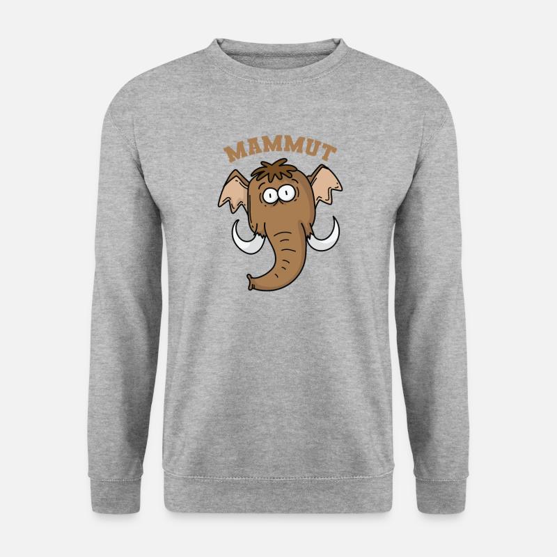 Mammoth with short trunk - Unisex Sweatshirt - salt & pepper
