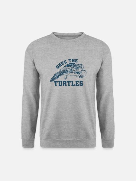 Turtle Save The Turtles - Unisex Sweatshirt - salt & pepper